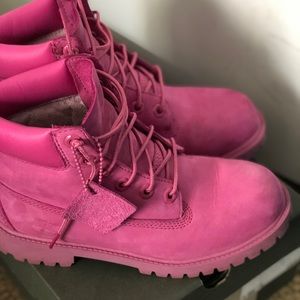 Pink Timberland Boots [Waterproof]